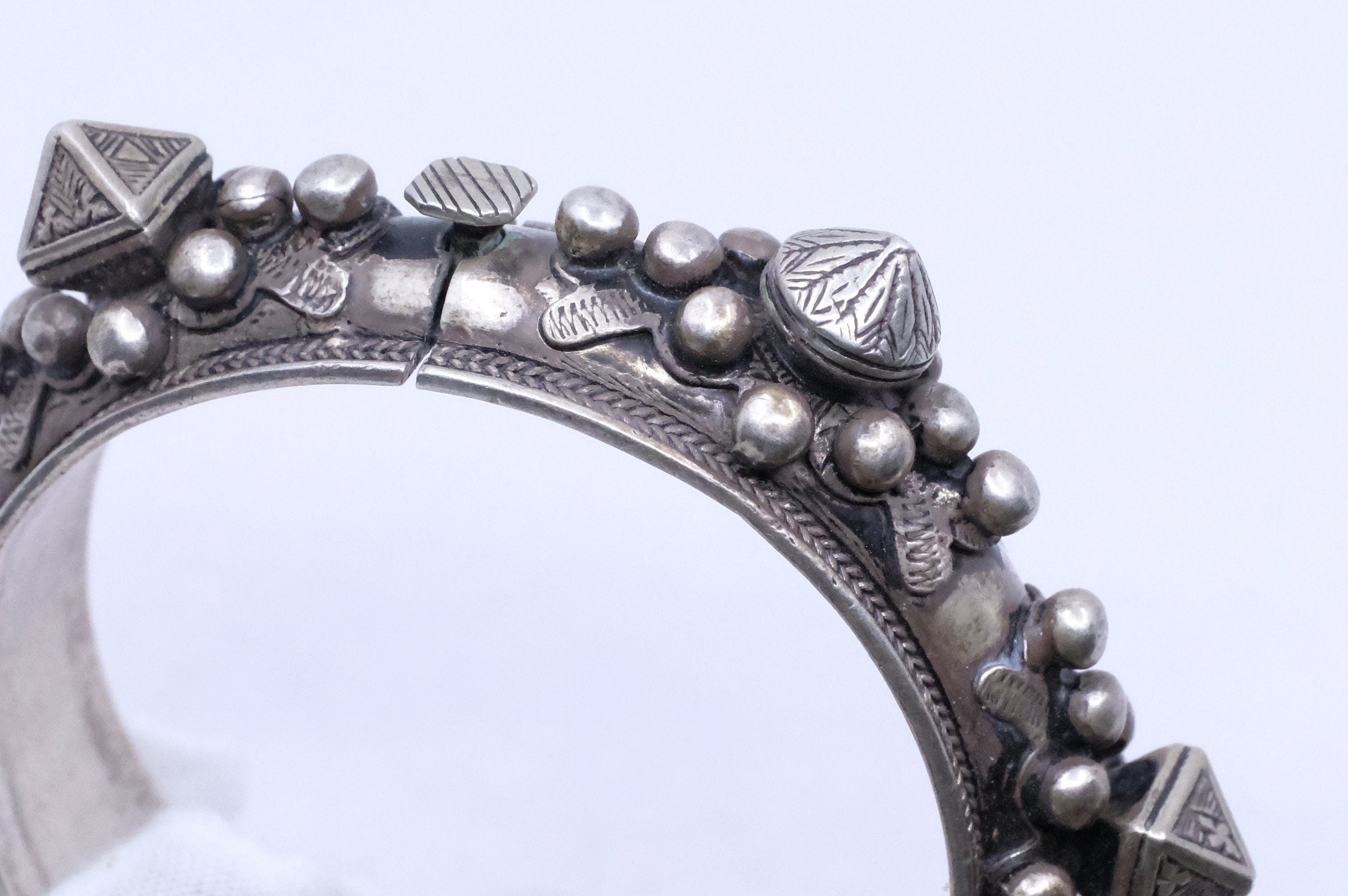 Silver Mauritanian Mizam Bracelets (Pair)