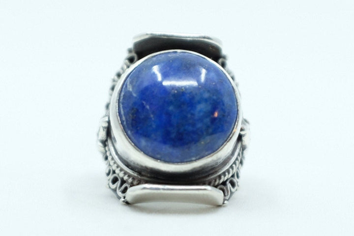 Sterling Silver Lapis Tibetan Ring