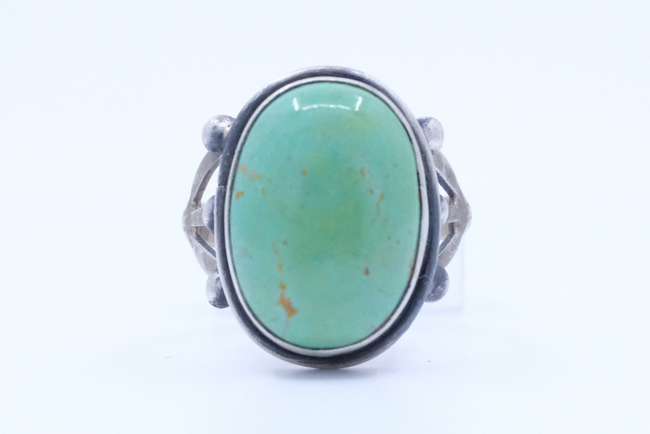 Sterling Silver Kingman Turquoise Augustine Largo Navajo Ring