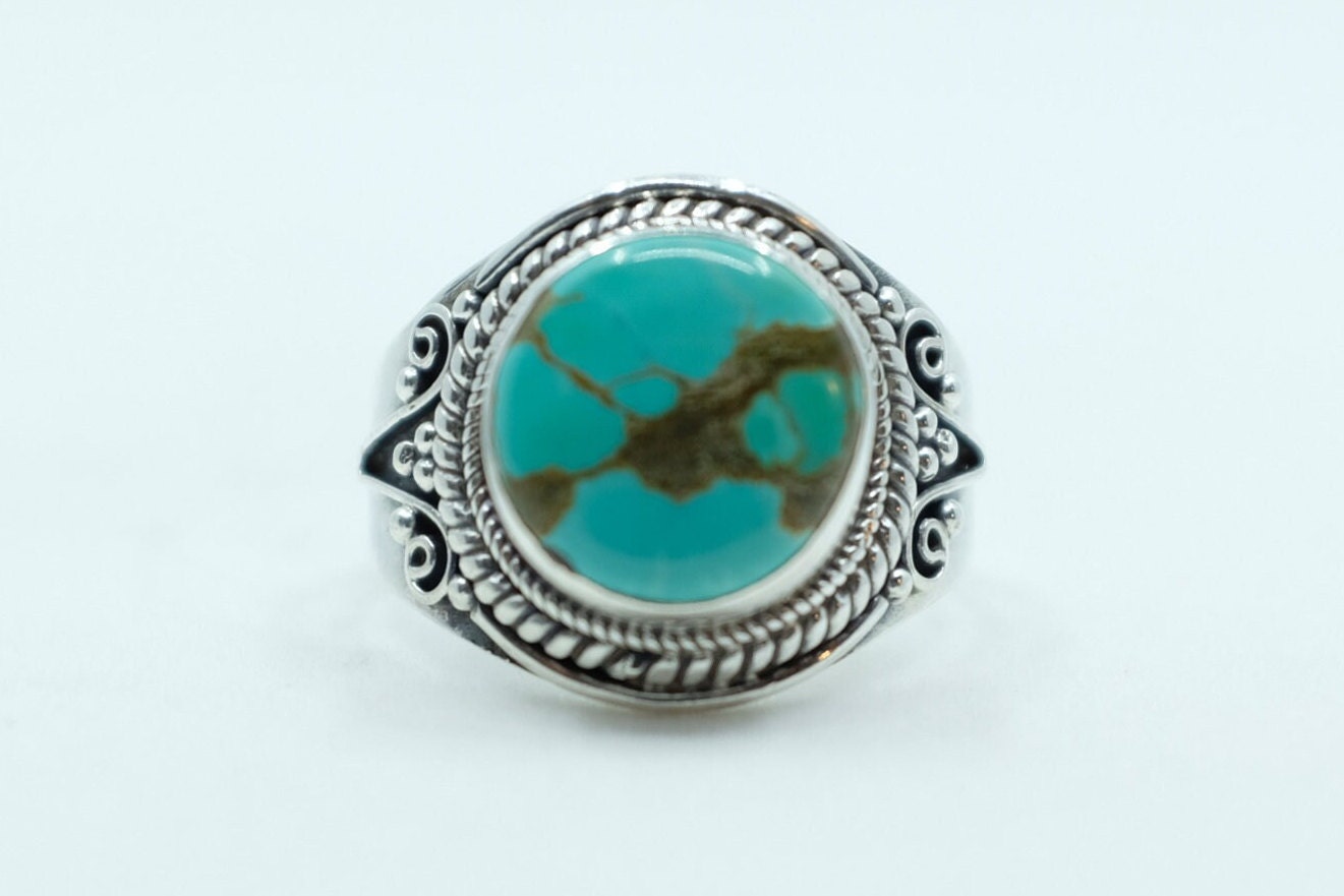 Sterling Silver Turquoise Balinese Ring