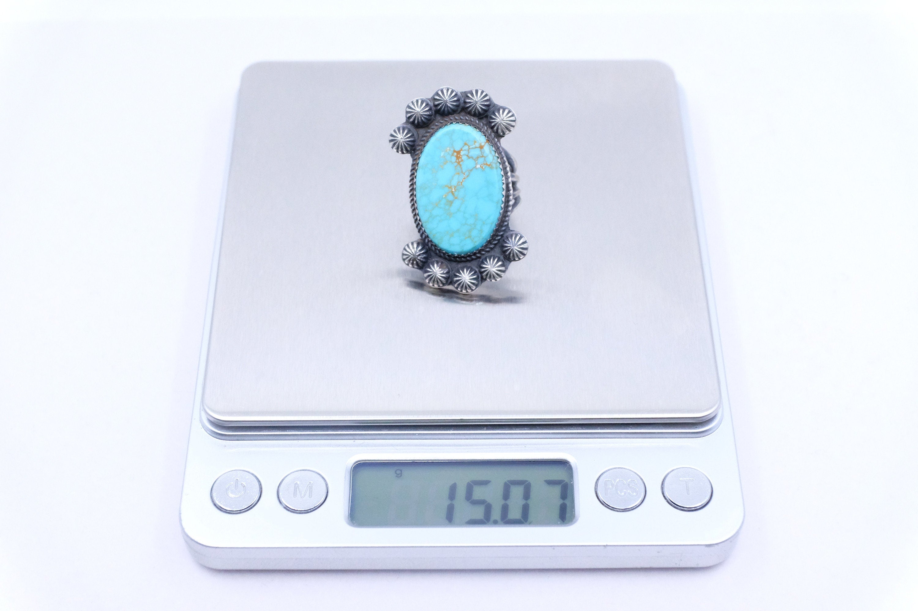 Sterling Silver Turquoise Martha Cayatineto Navajo Ring