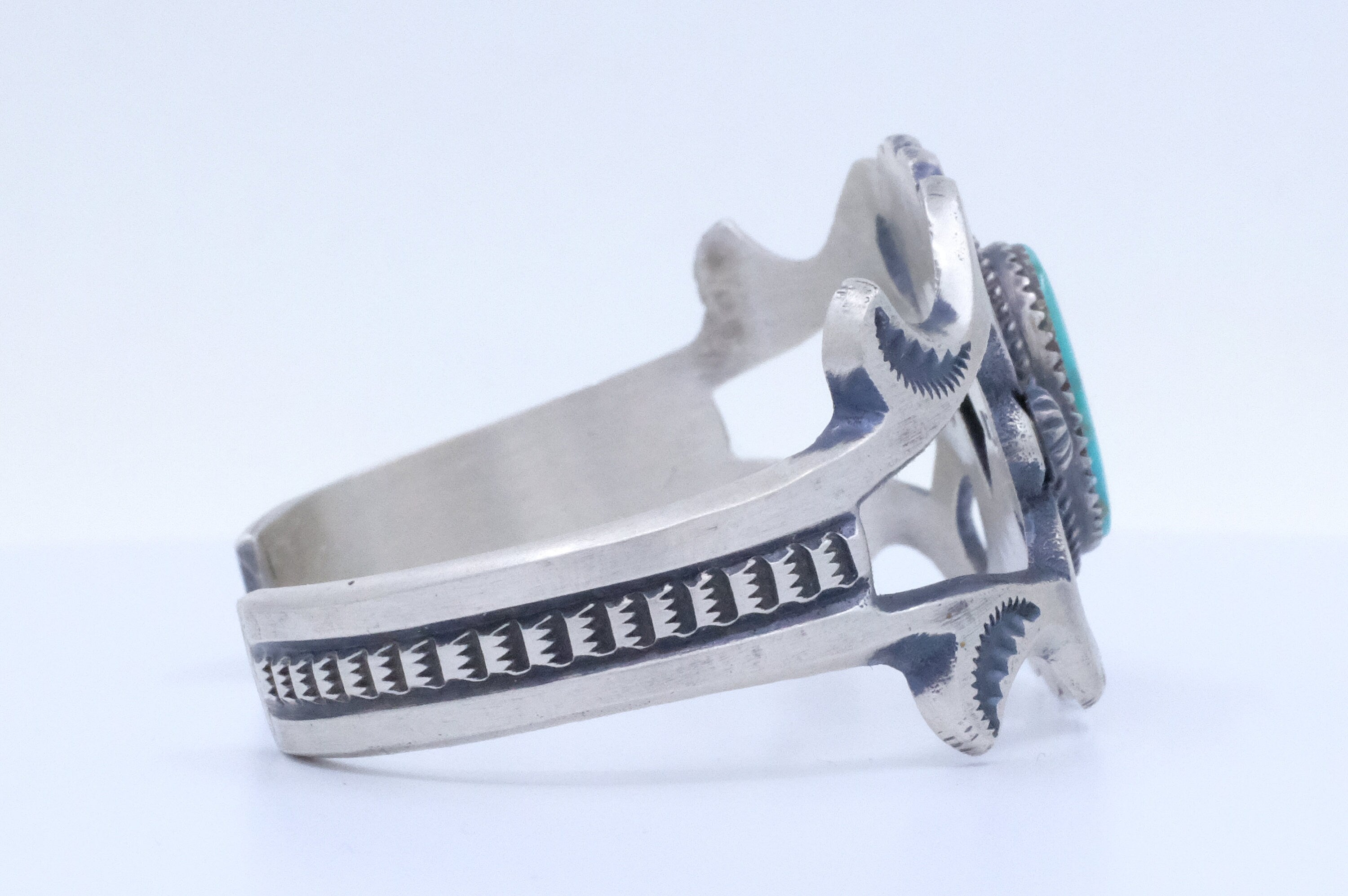 Sterling Silver Turquoise Martha Cayatineto Cuff Bracelet