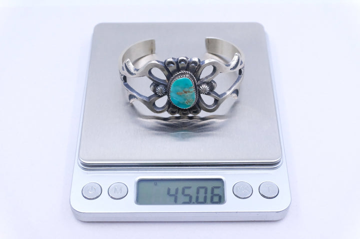 Sterling Silver Turquoise Martha Cayatineto Cuff Bracelet