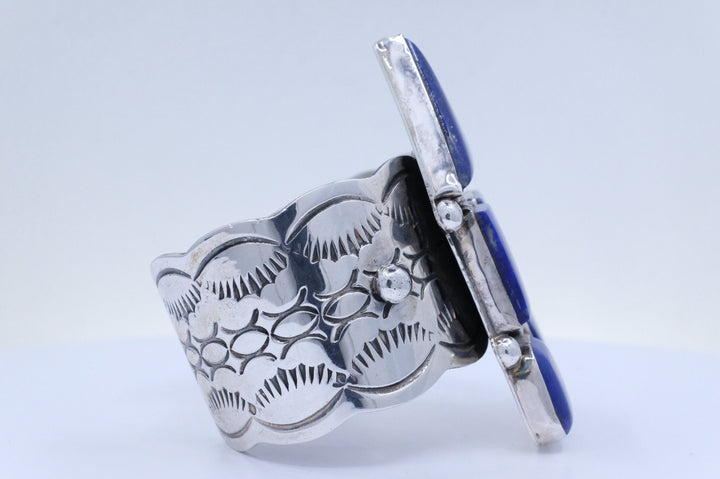 Sterling Silver Lapis Lazuli Chimney Butte Cuff Bracelet