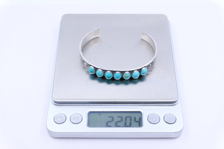 Sterling Silver Turquoise Rick Enriquez Cuff Bracelet