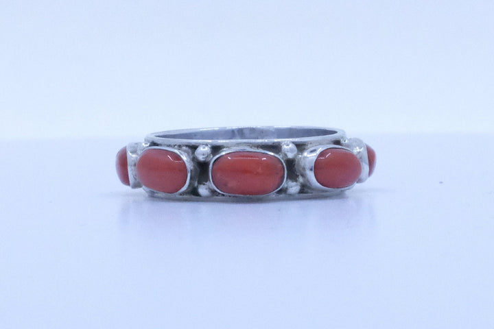 Sterling Silver Coral Ring