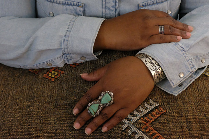 Sterling Silver Turquoise Lucille Calladitto Navajo Ring