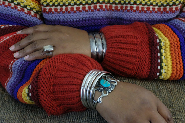 Sterling Silver Turquoise Martha Cayatineto Cuff Bracelet