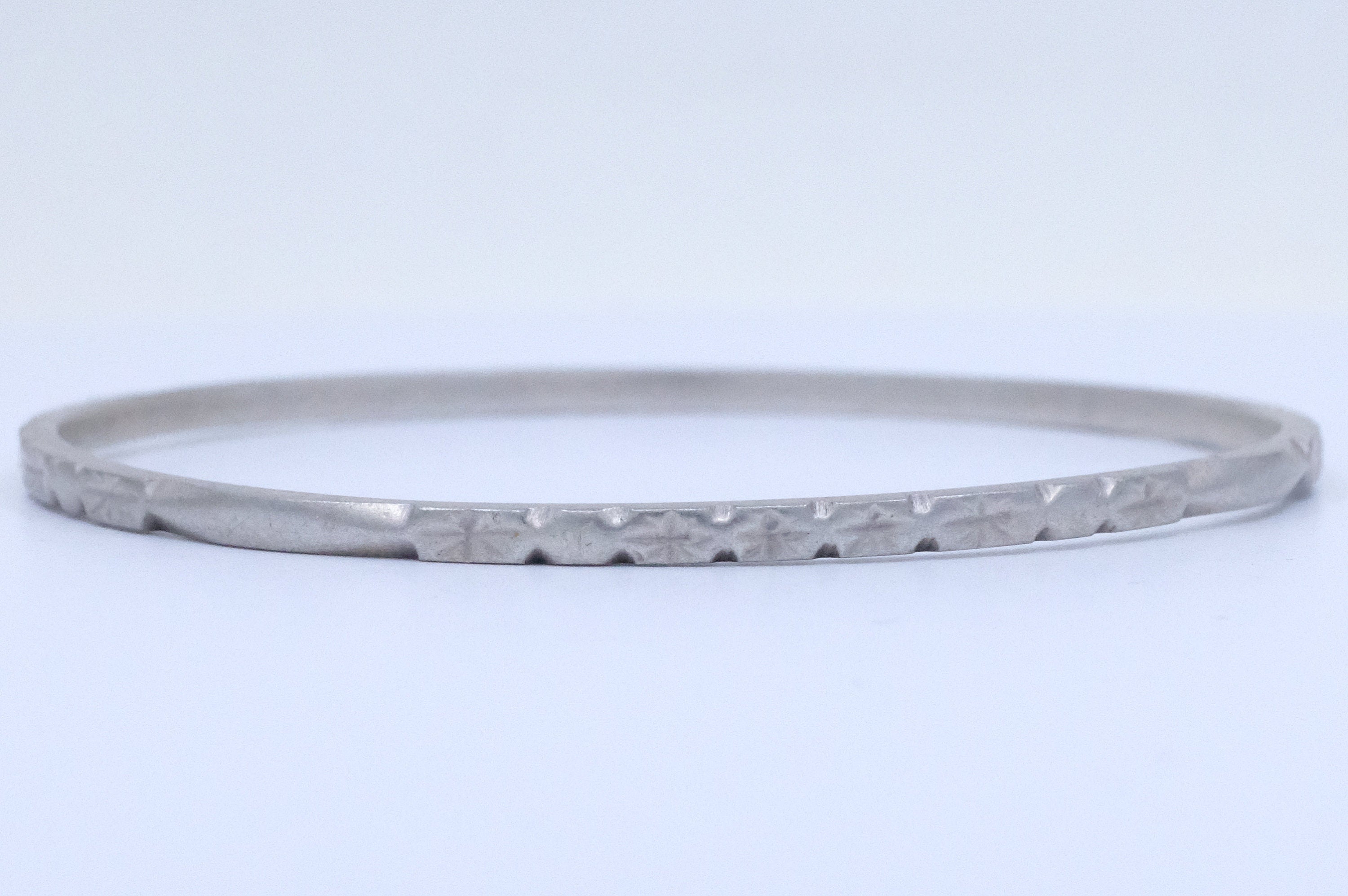 Silver Etched Moroccan Bangle