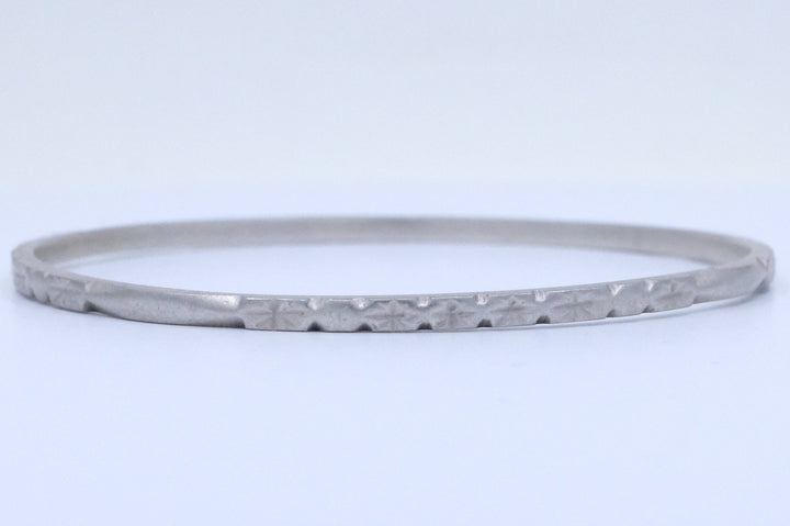 Silver Etched Moroccan Bangle