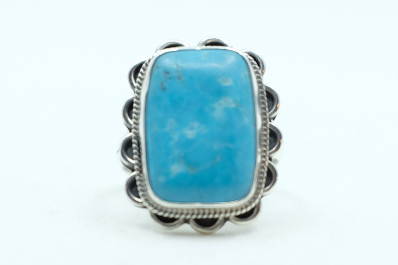 Sterling Silver Sleeping Beauty Turquoise  Ring