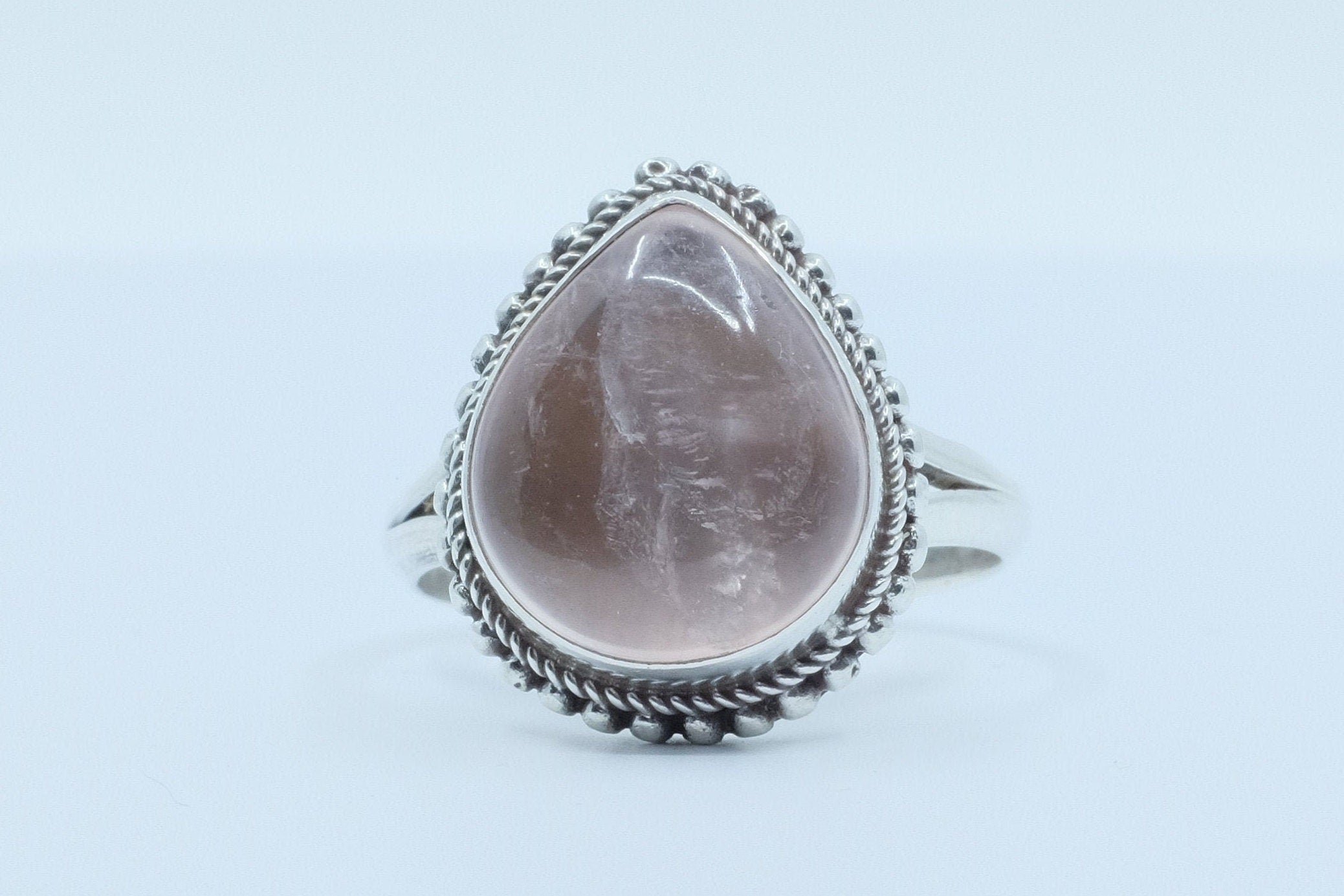 Sterling Silver Rose Quartz Ring