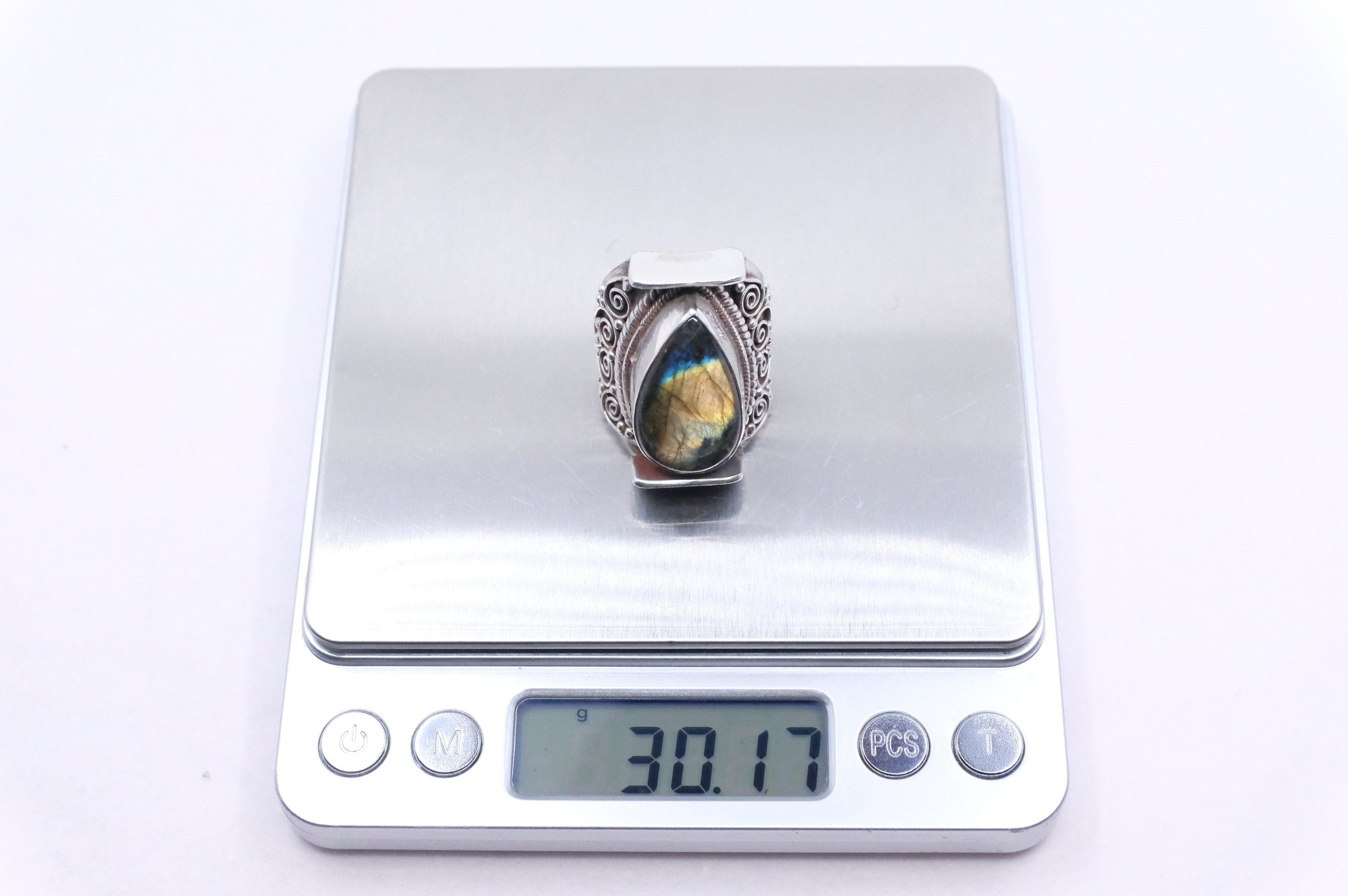 Sterling Silver Labradorite Nepalese Ring