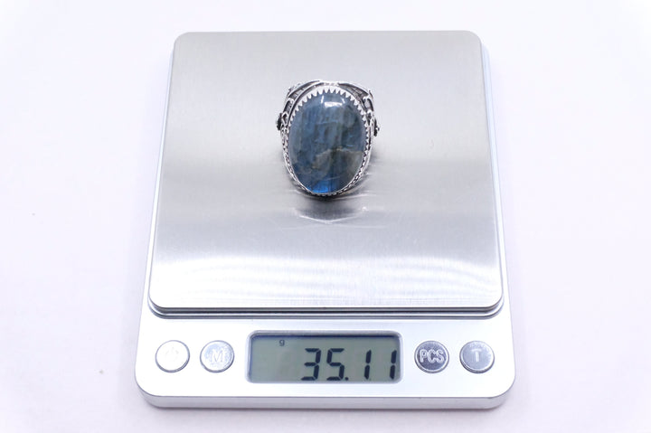 Sterling Silver Labradorite Tibetan Ring