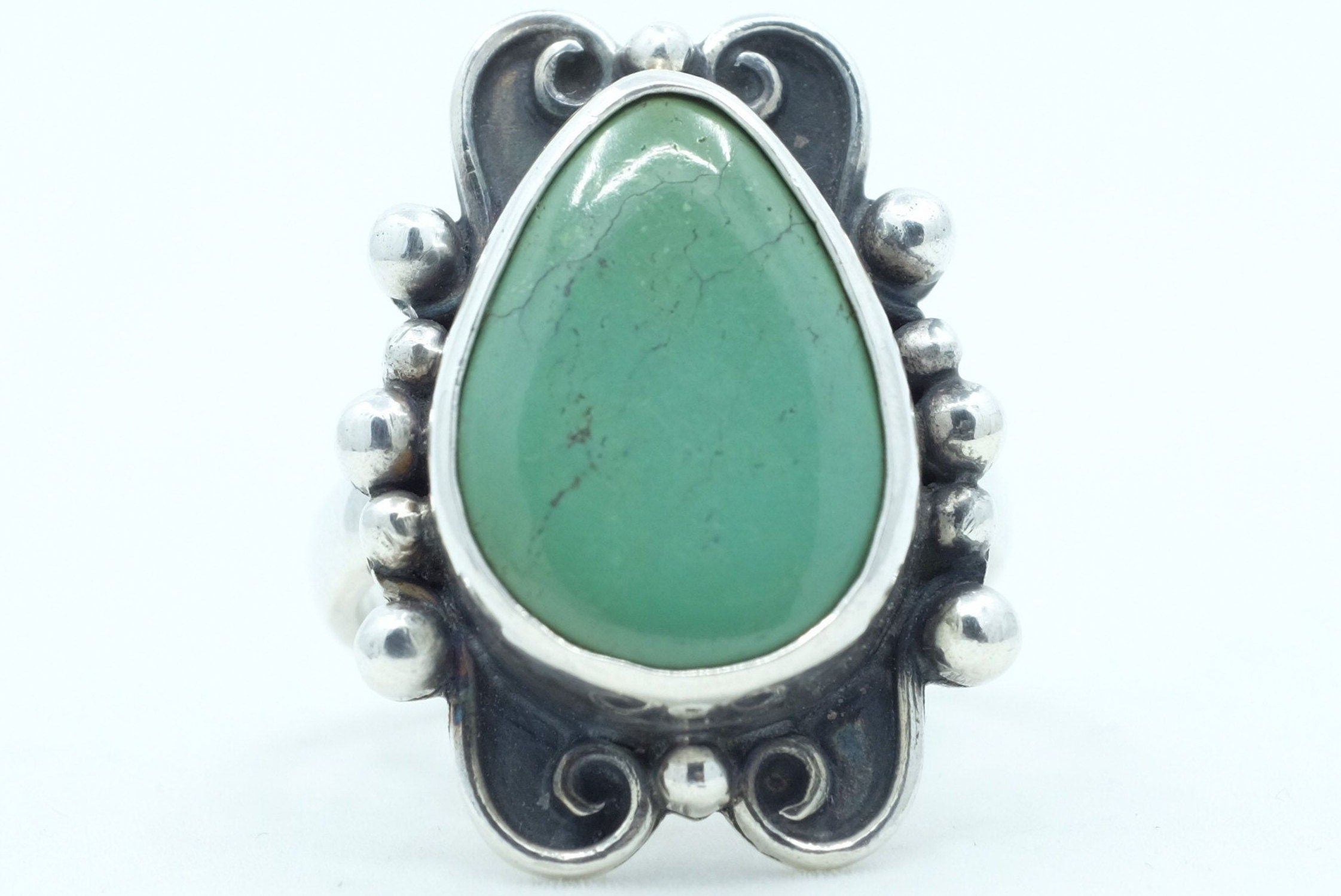 Sterling Silver Turquoise Filigree Ring